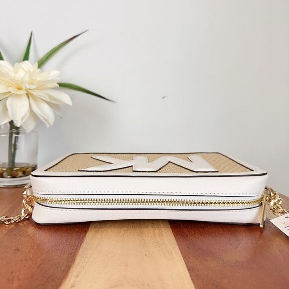 NWT MICHAEL KORS STRAW PYTHON CAPSULE CROSSBODY BAG - Picture 4 of 7